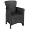 Flash Furniture Rattan Chair/Table Set, Gray, Dark Gray Seat, Gray Back, Plastic, Resin Seat DAD-SF3-2P-SET-GG - alternate 10